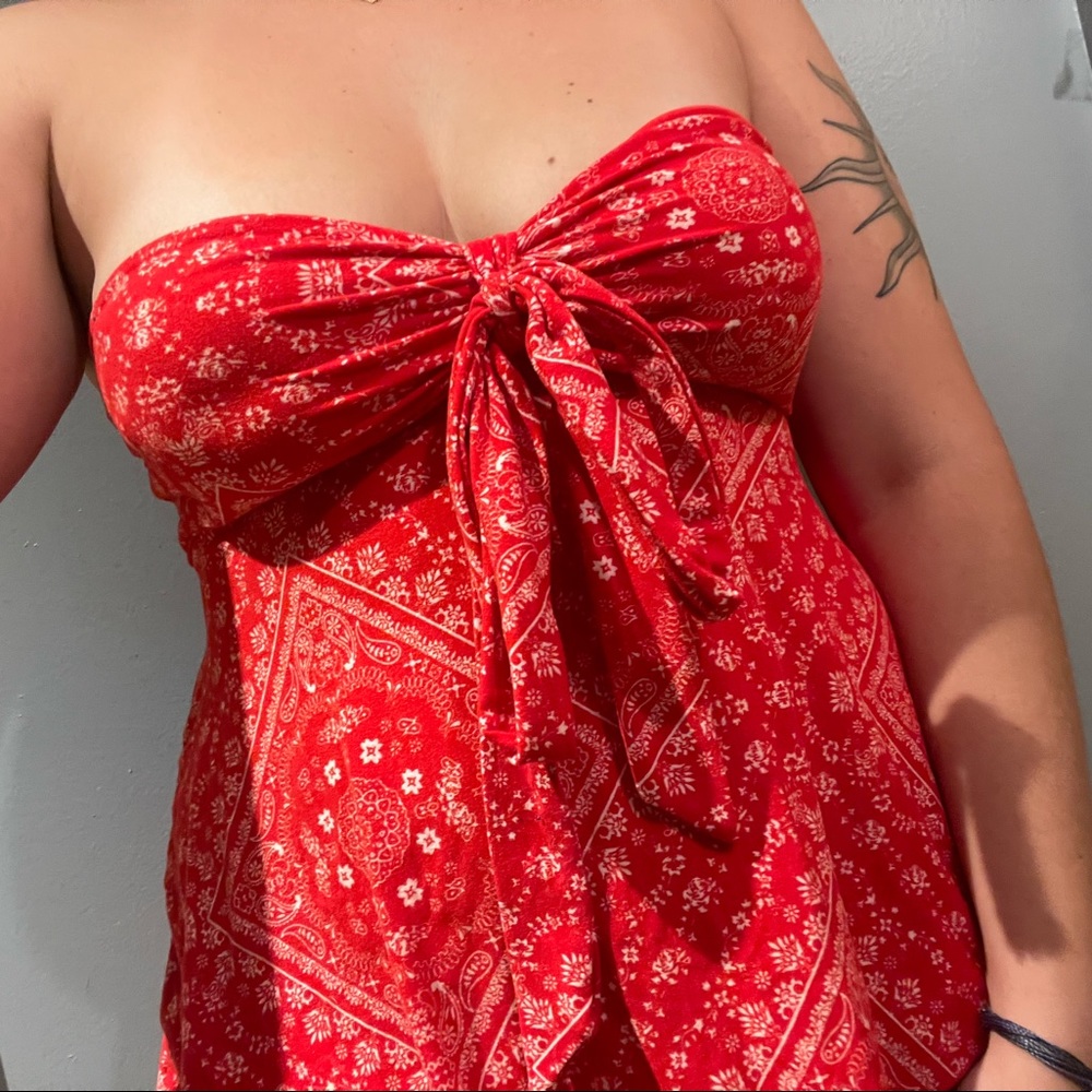 Strapless Bandana Shirr